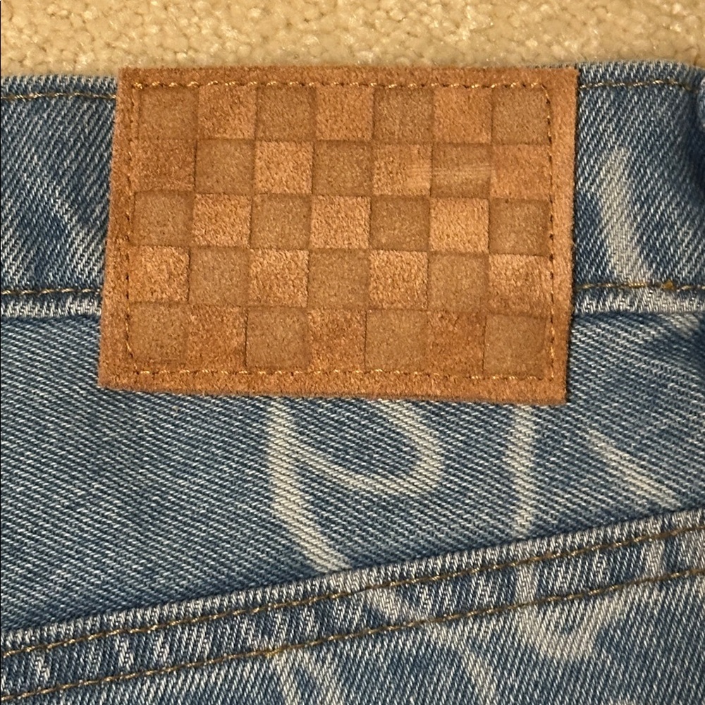Vintage Vans Check -5 Blaze loose denim jeans featuring flame print size 33x31 - Picture 9 of 12
